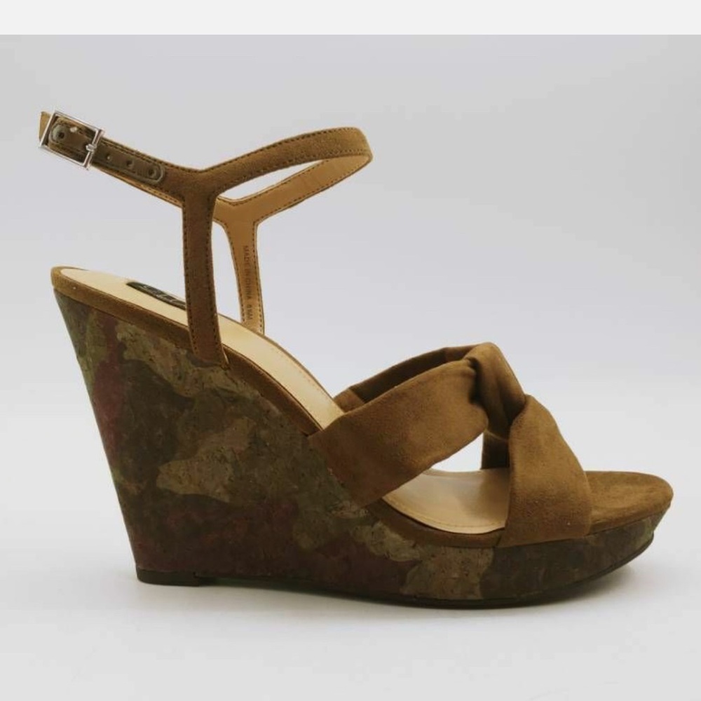 GILI Women’s Ankle Strap Wedge Heel Sandals Kahlie Willow Brown Camo Size 6 NEW - Picture 3 of 8